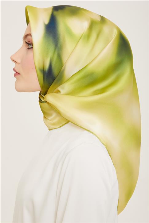 Armine Çiçek Desenli Twill İpek Eşarp 24Ya9124 82 80