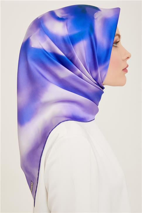 Armine Çiçek Desenli Twill İpek Eşarp 24Ya9124 82 81
