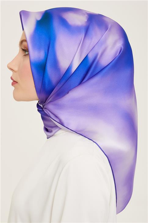 Armine Çiçek Desenli Twill İpek Eşarp 24Ya9124 82 81