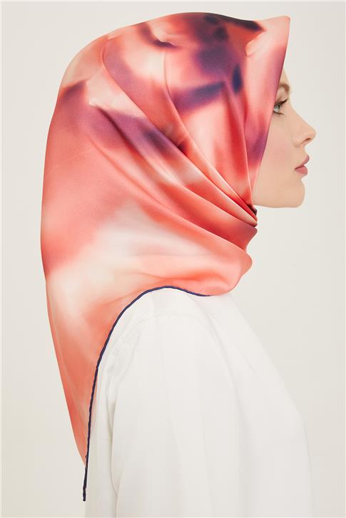 Armine Çiçek Desenli Twill İpek Eşarp 24Ya9124 82 82