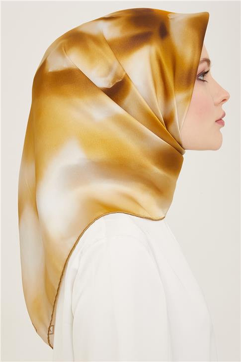 Armine Geometrik Desenli Sura İpek Eşarp 24Ya9125 83 36