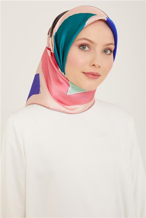 Armine Geometrik Desenli Twill İpek Eşarp 24Ya9125 83 84
