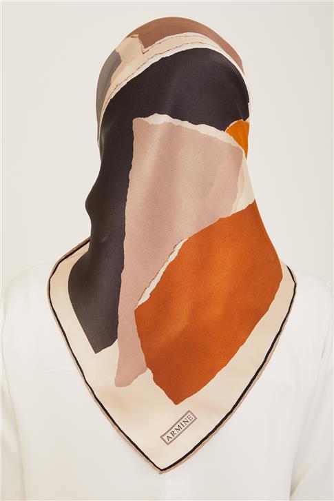 Armine Çiçek Desenli Sura İpek Eşarp 24Ya9127 31 02