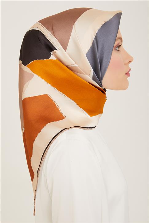 Armine Çiçek Desenli Sura İpek Eşarp 24Ya9127 31 02