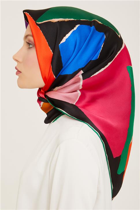 Armine Çiçek Desenli Sura İpek Eşarp 24Ya9127 31 06