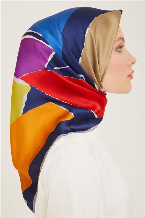 Armine Çiçek Desenli Sura İpek Eşarp 24Ya9127 31 80