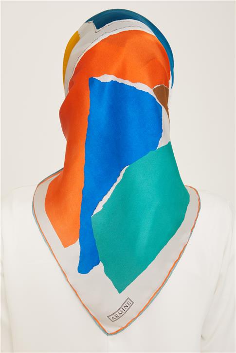 Armine Çiçek Desenli Sura İpek Eşarp 24Ya9127 31 83