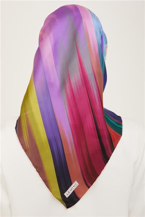 Armine Soyut Desenli Twill İpek Eşarp 24Ya9131 52 31