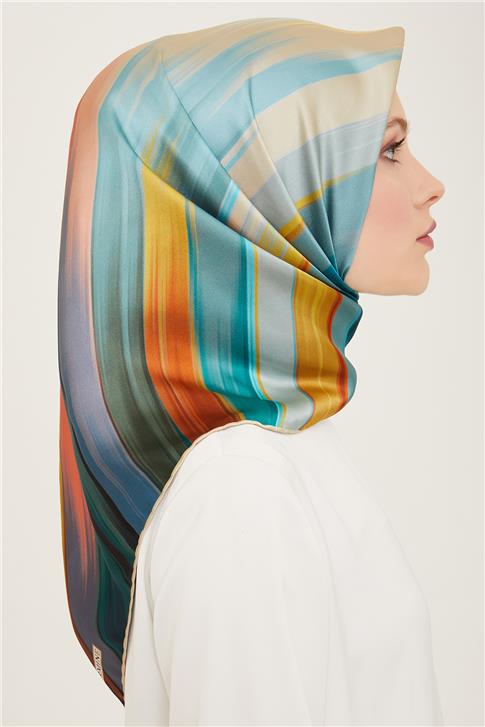 Armine Soyut Desenli Twill İpek Eşarp 24Ya9131 52 33