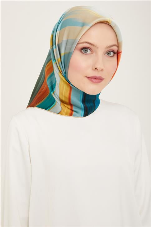Armine Soyut Desenli Twill İpek Eşarp 24Ya9131 52 33