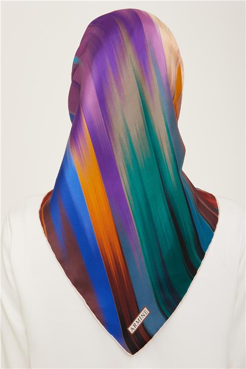 Armine Soyut Desenli Twill İpek Eşarp 24Ya9131 52 80