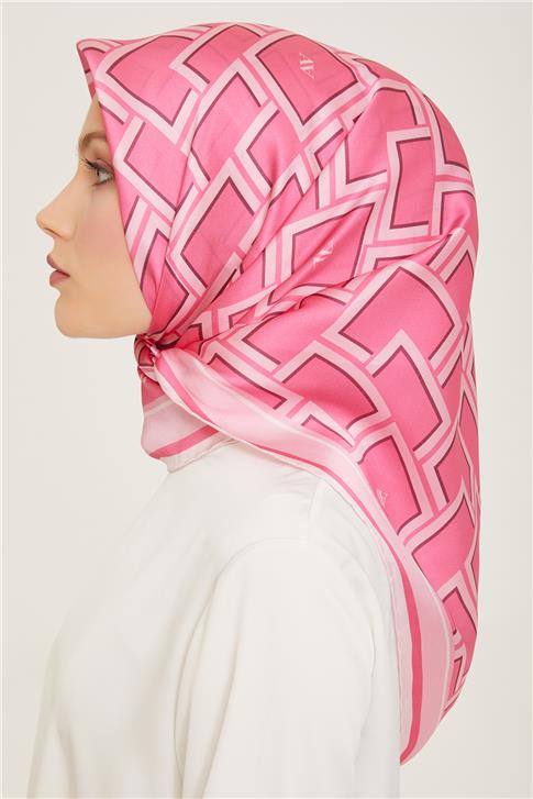Armine Monogram Desenli Twill İpek Eşarp 24Ya9132 85 36