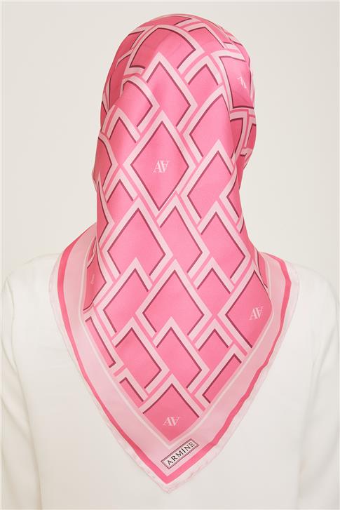 Armine Monogram Desenli Twill İpek Eşarp 24Ya9132 85 36