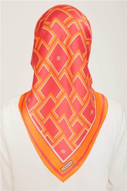Armine Monogram Desenli Twill İpek Eşarp 24Ya9132 85 85