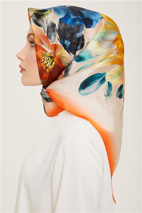 Armine Klasik Desenli Sura İpek Eşarp 24Ya9134 5 35