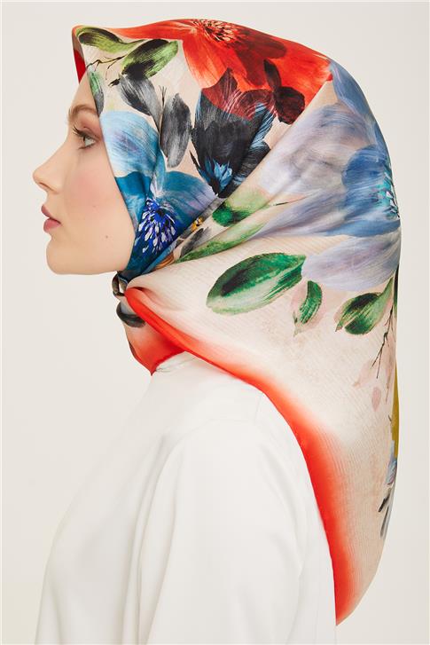 Armine Klasik Desenli Sura İpek Eşarp 24Ya9134 5 36