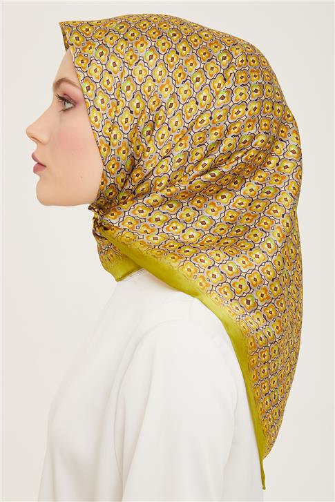 Armine Klasik Desenli Twill İpek Eşarp 24Ya9134 67 06