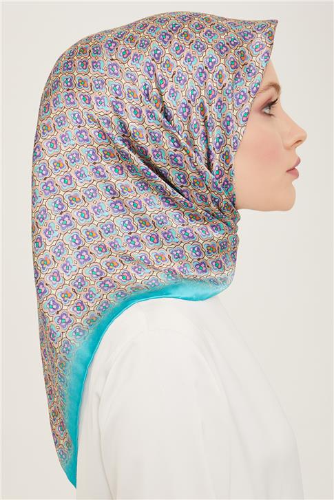 Armine Klasik Desenli Twill İpek Eşarp 24Ya9134 67 36