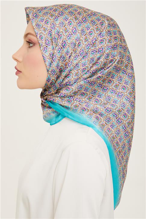 Armine Klasik Desenli Twill İpek Eşarp 24Ya9134 67 36