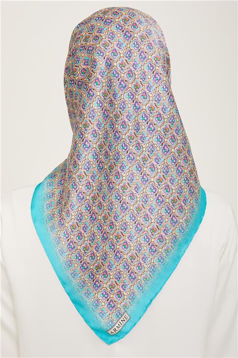Armine Klasik Desenli Twill İpek Eşarp 24Ya9134 67 36