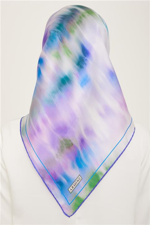 Armine Soyut Desenli Twill İpek Eşarp 24Ya9136 36 50