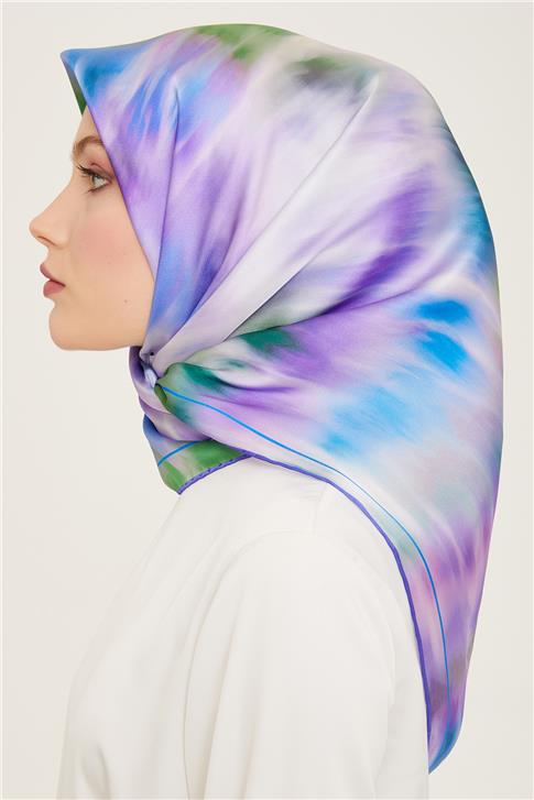 Armine Soyut Desenli Twill İpek Eşarp 24Ya9136 36 50