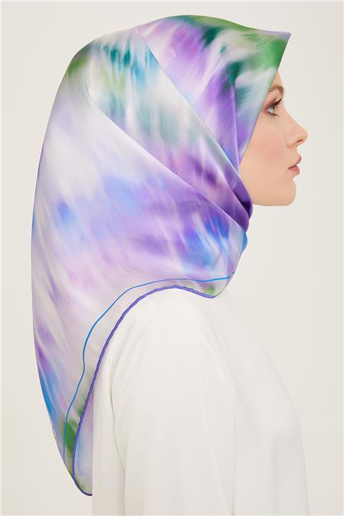 Armine Soyut Desenli Twill İpek Eşarp 24Ya9136 36 50