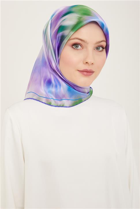 Armine Soyut Desenli Twill İpek Eşarp 24Ya9136 36 50
