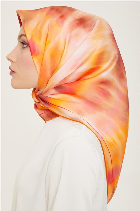 Armine Soyut Desenli Twill İpek Eşarp 24Ya9136 36 52