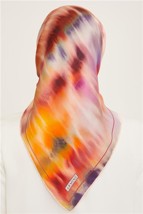 Armine Geometrik Desenli Sura İpek Eşarp 24Ya9137 56 36