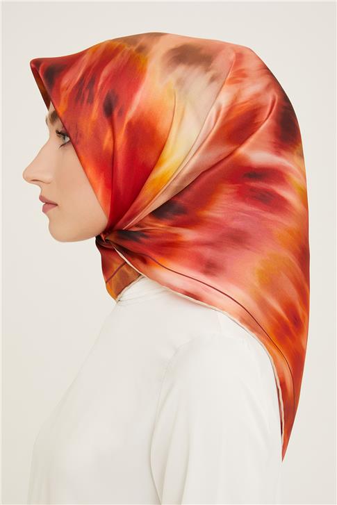 Armine Geometrik Desenli Sura İpek Eşarp 24Ya9137 56 38