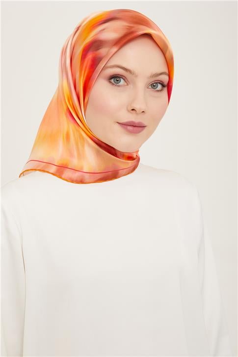 Armine Geometrik Desenli Sura İpek Eşarp 24Ya9137 56 52