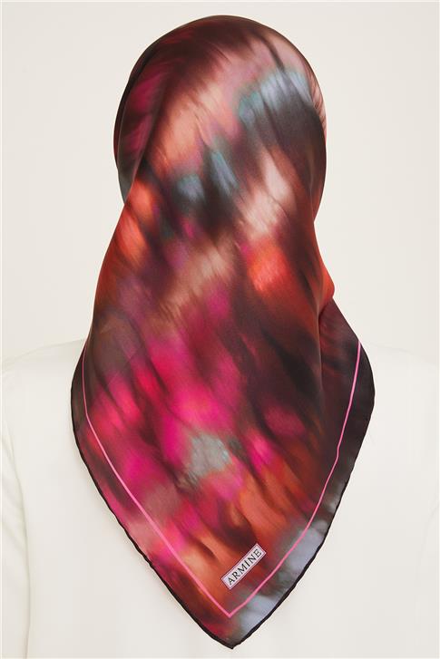 Armine Geometrik Desenli Sura İpek Eşarp 24Ya9137 56 59