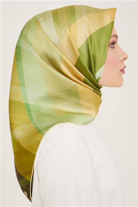 Armine Geometrik Desenli Twill İpek Eşarp 24Ya9137 55 56