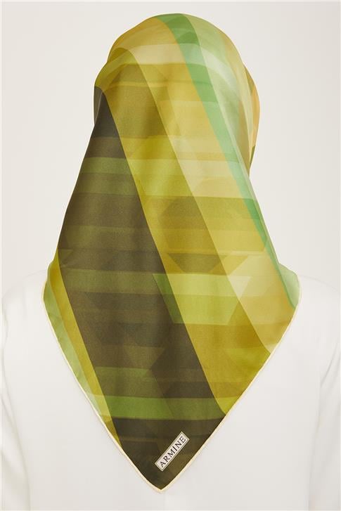 Armine Geometrik Desenli Sura İpek Eşarp 24Ya9138 2 56