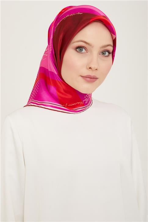Armine Geometrik Desenli Twill İpek Eşarp 24Ya9138 2 02
