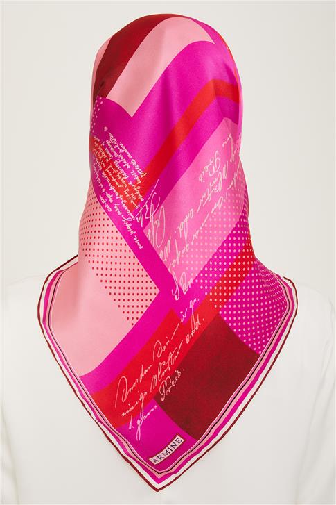 Armine Geometrik Desenli Twill İpek Eşarp 24Ya9138 2 02