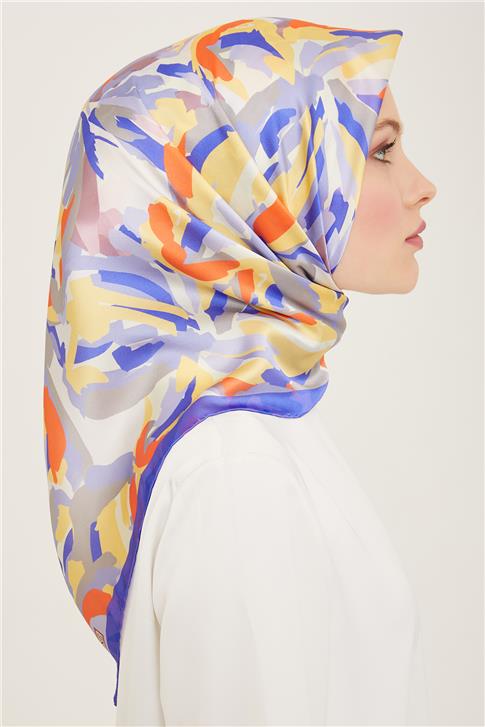Armine Çiçek Desenli Twill İpek Eşarp 24Ya9140 51 52