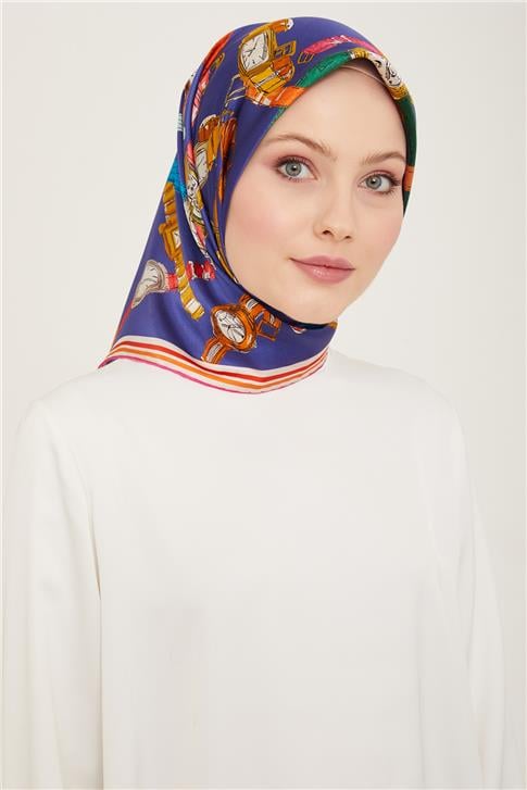Armine Obje Desenli Twill İpek Eşarp 24Ya9141 80 05