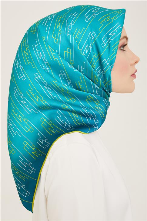 Armine Klasik Desenli Twill İpek Eşarp 24Ya9142 53 36