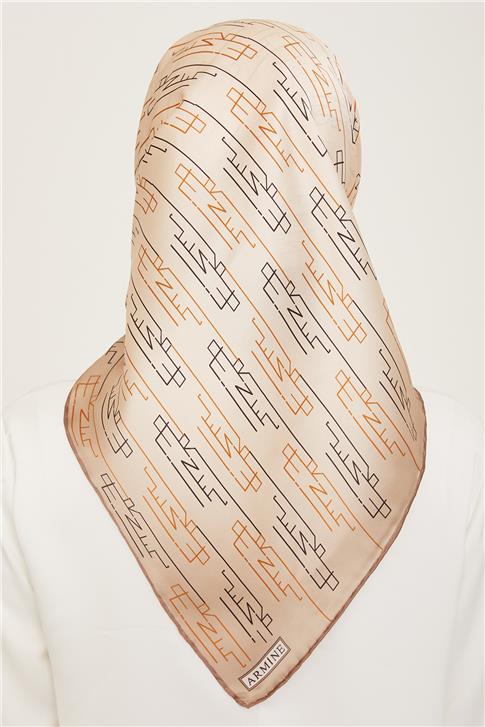 Armine Soyut Desenli Sura İpek Eşarp 24Ya9143 83 52