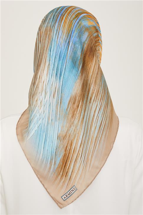 Armine Soyut Desenli Twill İpek Eşarp 24Ya9143 7 04