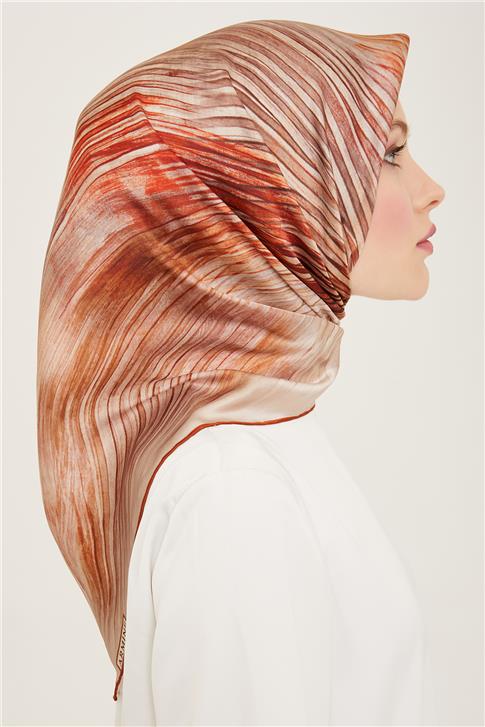 Armine Soyut Desenli Twill İpek Eşarp 24Ya9143 7 07