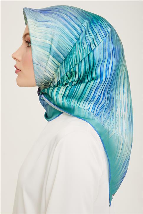 Armine Soyut Desenli Twill İpek Eşarp 24Ya9143 7 54