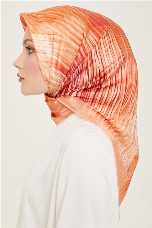 Armine Soyut Desenli Twill İpek Eşarp 24Ya9143 7 55