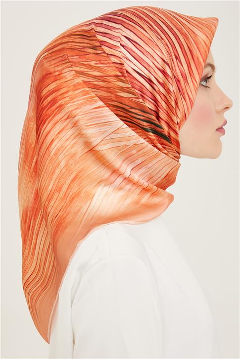 Armine Soyut Desenli Twill İpek Eşarp 24Ya9143 7 55