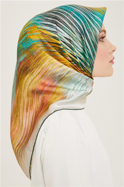 Armine Soyut Desenli Twill İpek Eşarp 24Ya9143 7 83