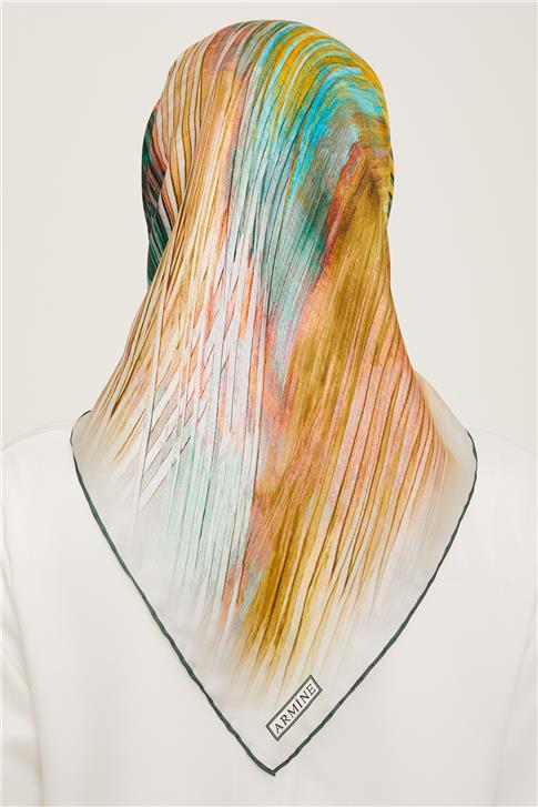 Armine Soyut Desenli Twill İpek Eşarp 24Ya9143 7 83