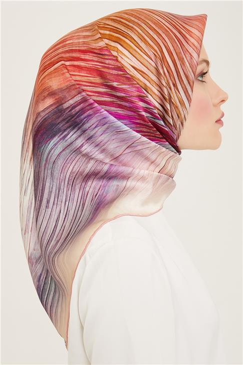 Armine Geometrik Desenli Sura İpek Eşarp 24Ya9144 6 31