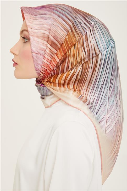 Armine Geometrik Desenli Sura İpek Eşarp 24Ya9144 6 31